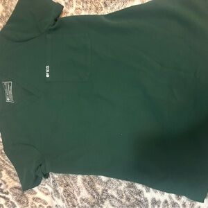 Figs British Racing Green V-Neck Scrub Top with Chest Pocket